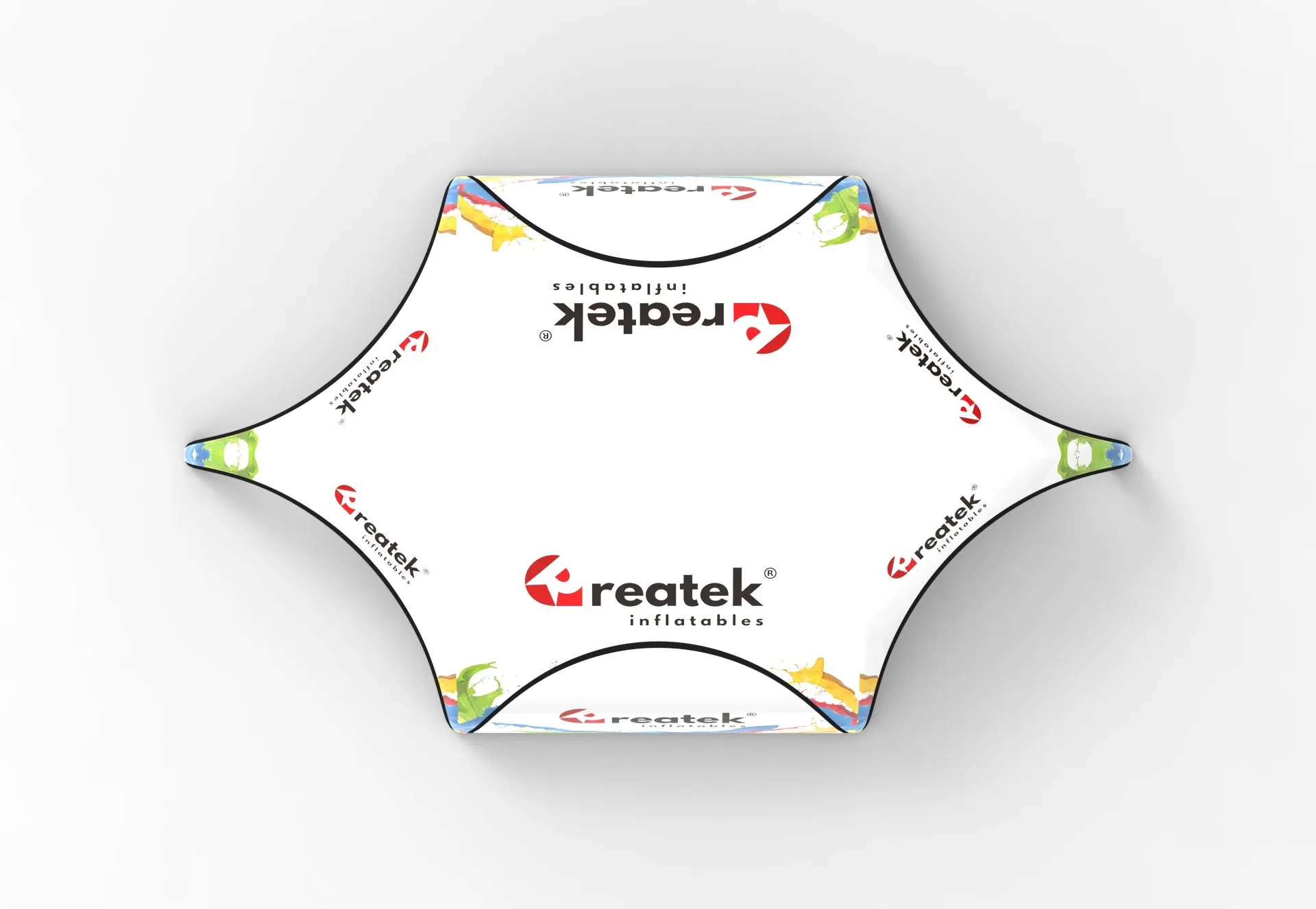 Pneumatický reklamný Hexa stan 11 m s potlačou
