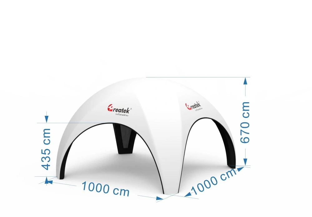 Pneumatický nafukovací X2 reklamný stan 8 x 8 m