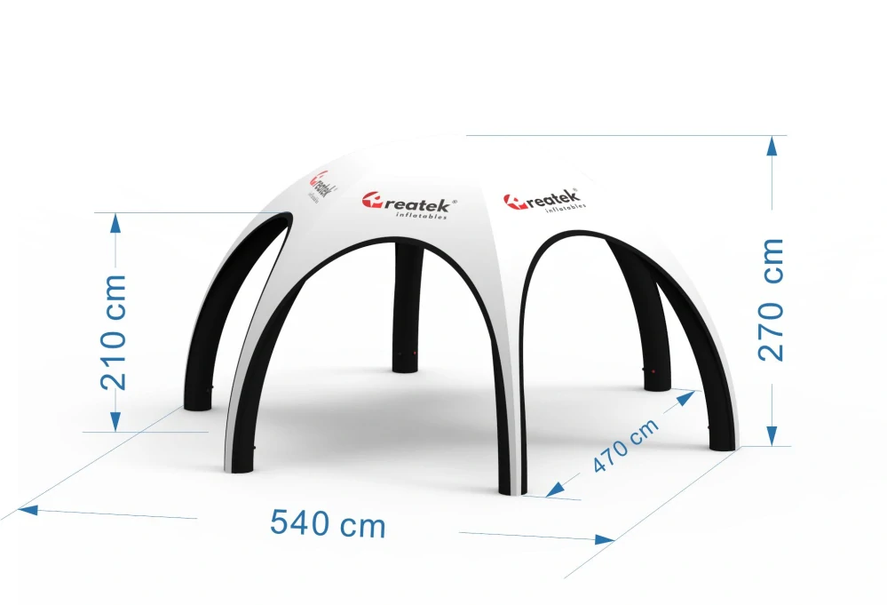 Pneumatický reklamný spider stan - 5m